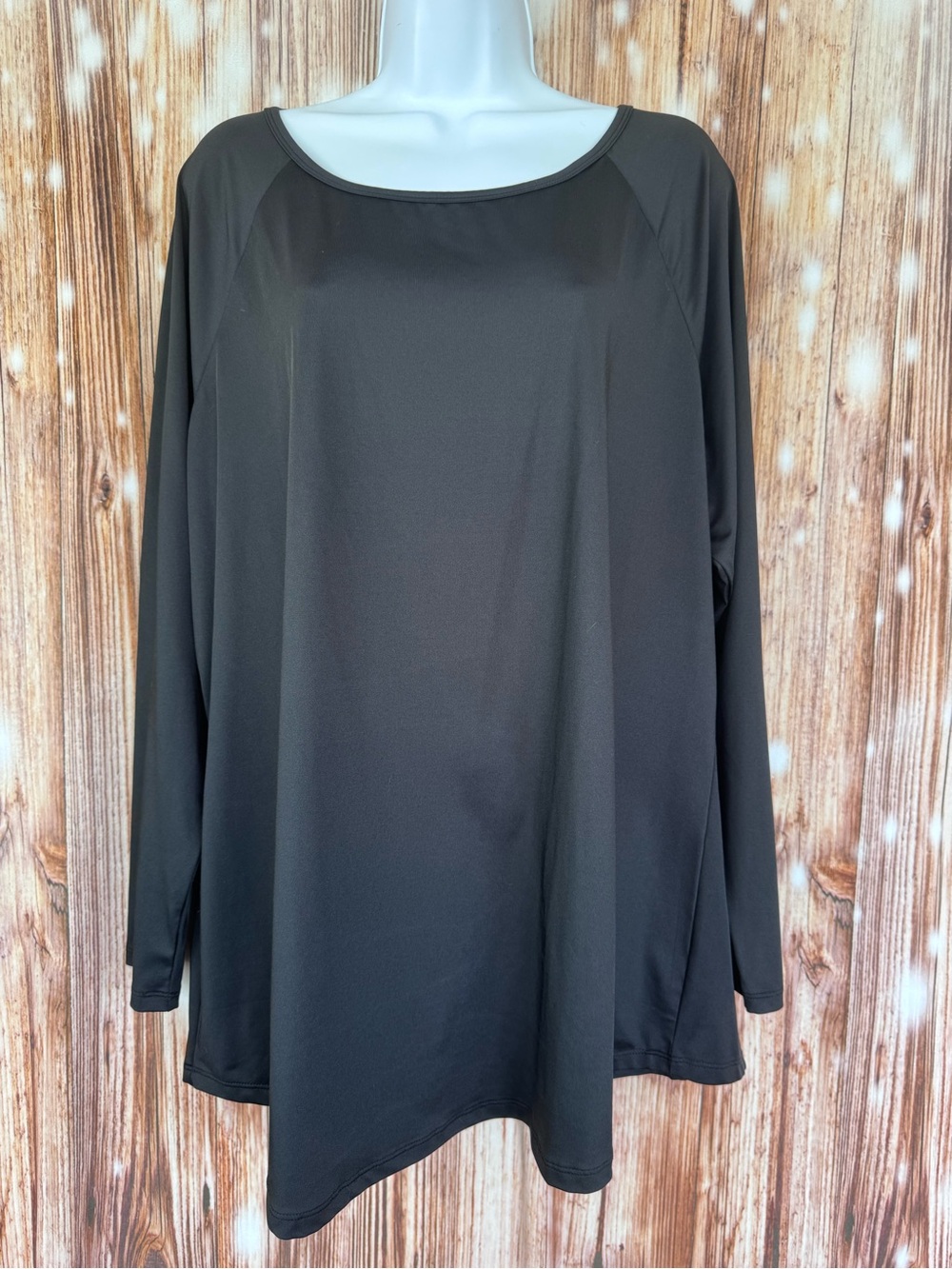 Torrid Active Black Long Sleeve Scoop Neck Top